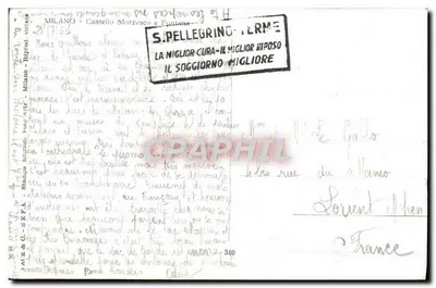 Mailand - Schloss Sforzesco und Fontäne — S. Pellegrino Terme — Rückseite