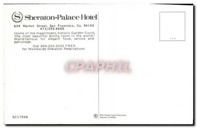 Jadalnia Sheraton-Palace Hotel — San Francisco — Mike Roberti Color Productions SC17598 — Rewers