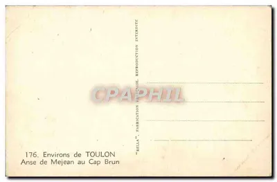 Cartolina moderna Environs Di Toulon Anse Di Mejean Al Cap Brun — Verso
