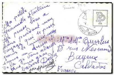 La Dent de Vaulion — widok panoramiczny z chaletem — wydawca N°494 — Rewers