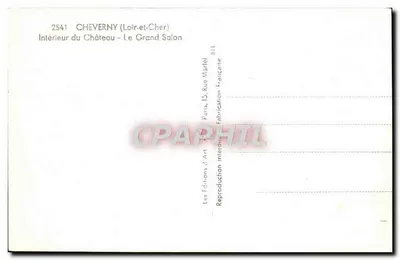 Cheverny (Loir-et-Cher) — Wnętrze zamku — Les Éditions d'Art — Rewers