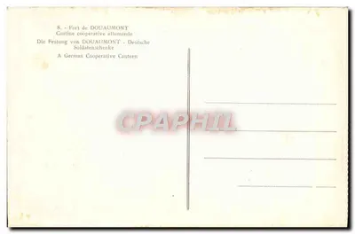 Fort de Douaumont — Cantine cooperativa alemã — Verso