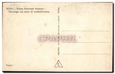 Sarcofag z scenami walki — Muzeum Narodowe Rzymskie — Wydawnictwo JUDA, seria 63430 — Rewers