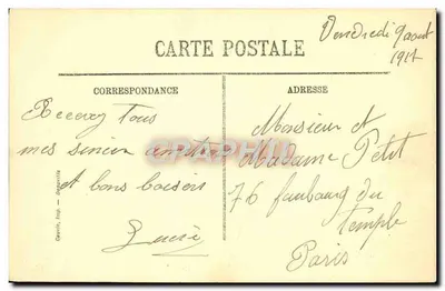 Trouville-Deauville — As Pontas na Hora da Maré — Imp. Cgaurin, Deauville — Verso