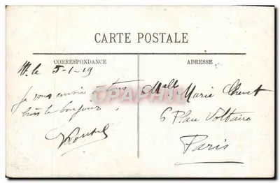 Marsella — El Fuerte Saint-Jean y la Catedral — Editor desconocido, n° 5 — Reverso
