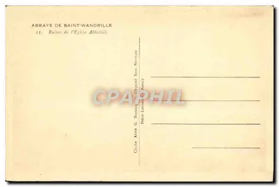 Ruiny Abbatii Świętego Wandrilla — Abbatia Świętego Wandrilla — Fotografia Abbé G. Brenacq, Nancy — Rewers