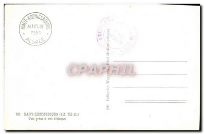 Zamek Haut-Koenigsbourg — widok z lotu ptaka — CAP — Rewers