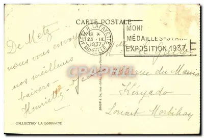 Metz — Vue de la Tour Saint-Martin — éditeur BRAUN & Cie, Imp.-Edit., n° 1802 — Verso