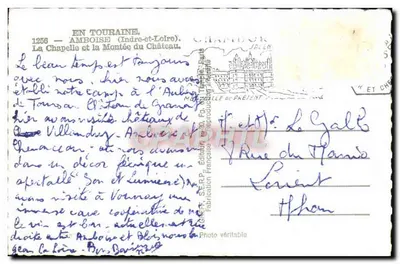 Amboise — De Kerk en de Trap naar het Kasteel — Greff — Achterkant