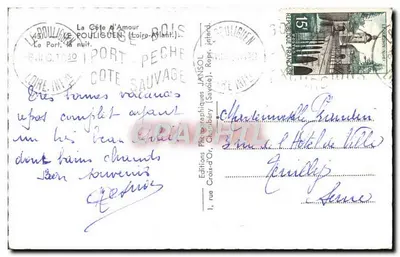 Le Port, à noite — A Côte d'Amour — Éditions Photographiques JANSOL, Chambéry (Savoie) — Verso