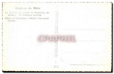 Zamek w Blois — pracownia Catherine de Medycejskiej — wydawca Estel, nr 2512 — Rewers