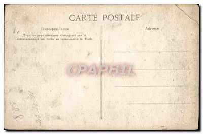 Stara pocztówka Muzeum Luxembourg Lecourtier Pies danie karmiący swoje szczeniaki Pies — Rewers