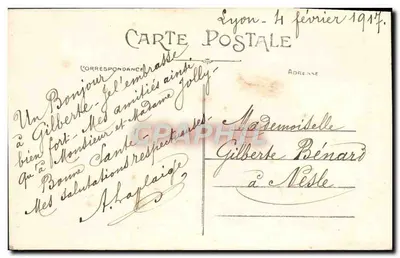 LYON — Bazylika NMP Fourvière — Carrier, wydawca, model zarejestrowany — Rewers