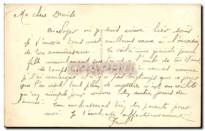 Róże — Urodziny — DéDé, Paryż, nr 1693 — Rewers