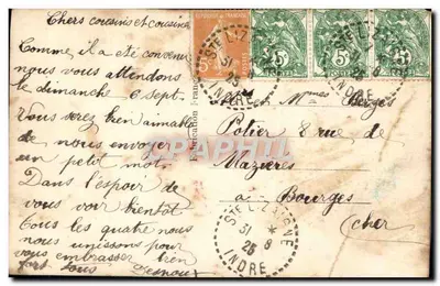 Castelo à beira de um lago — paisagem com árvore em flor — C.E.K. 1014 — Verso