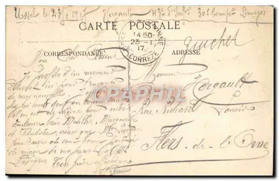 Gimel — La Cascata — Beaux sites de la Corrèze — Coll. Eybonlet Frères 143 — Verso