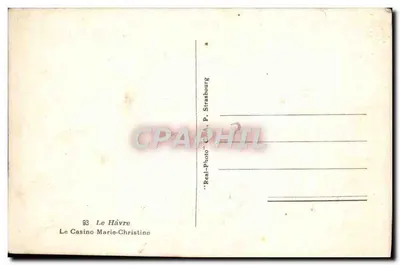 O Casino Marie-Christine — Strasbourg — 'Real-Photo' C.A. P. Strasbourg — Verso