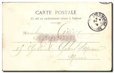 Paryż - Senat — widok budynku i ogrodu — L. F. et V., Paryż - Cliché L. Fourquaux - 86 — Rewers
