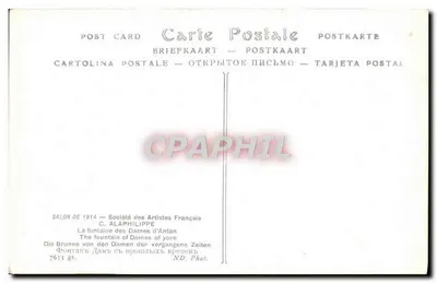 Fontaine das Damas de Antan — Salão de 1914 — C. Alaphilippe — Verso