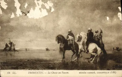 La Chasse au Faucon — peinture de Fromentin — Musée Condé, Chantilly (528)