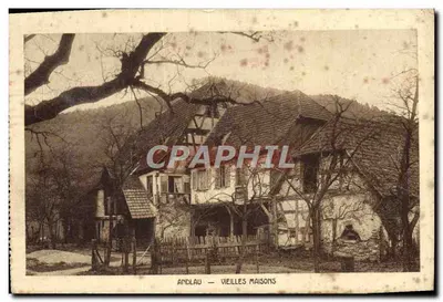 Bilhete postal antigo Andlau Vieilles Maisons