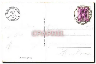 Stara pocztówka Koeingsbourg — Rewers
