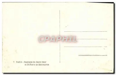Paris - Basilica of the Sacred Heart and St-Pierre de Montmartre — publisher VAN — Back