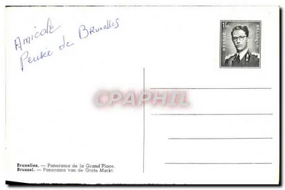 Bruxelas — Panorama da Grand'Place — editora não visível — Verso