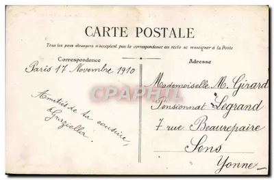 PARIS — Entrada dos Invalides — Os Invalides — Magasins Réunis 176 — Verso