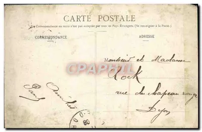 Stara pocztówka Nancy Stacja Kościół św. Leon Faubourg Stanislas — Rewers