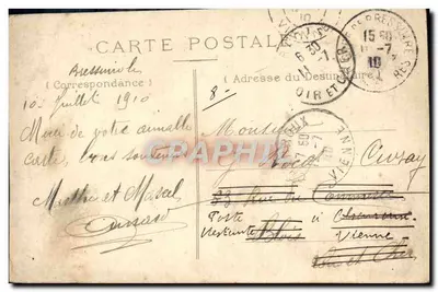 Bressuire — Praça Carnot — Édit. Leray et Grolleau — Verso