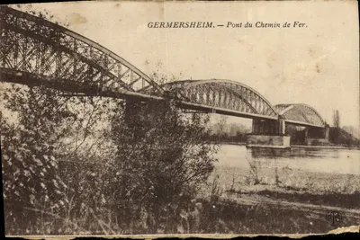 Germersheim — Pont du Chemin de Fer. — Éditeur : G. C. (imprimé en bas à droite)