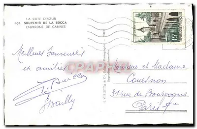 La Bocca — Lembrança de La Bocca — L. Gilletta & Cie, Editor Fotográfico, Nice — Verso