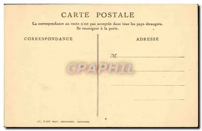Stille des Meeres — Gedicht von AUTRAN — Verlag AT. D'ART PHOT. INDUSTRIEL, NANTERRE — Rückseite