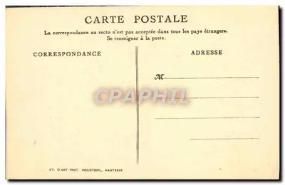 Visserij op de boot — gedicht van AUTRAN — AT. D'ART PHOT. INDUSTRIEL, NANTERRE — Achterkant