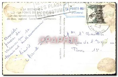 Die Pointe du Raz — Tunnel der Cormorans — Les Éditions Audiatine — Rückseite