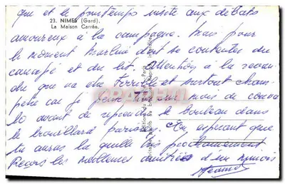 Nîmes (Gard) — Dom Kwadratowy — Wydawnictwo Glob, Paryż — Rewers