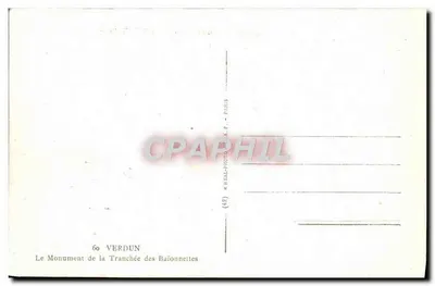 Verdun — Pomnik Tranchée des Baïonnettes — REAL-PHOTO A.P. - PARIS — Rewers