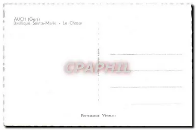 Auch (Gers) - Bazylika św. Marii - Chór — Prawdziwa fotografia, wydana przez Fotografa Mason — Rewers