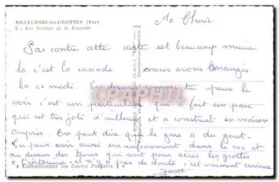 Villecroze-les-Grottes — Le Grotte e la Cascata — Editore Cim — Verso