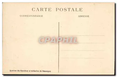 Besançon-les-Bains — De Doubs bij Micaud - De Citadel — Uitgave van het Syndicat d'Initiative van Besançon — Achterkant