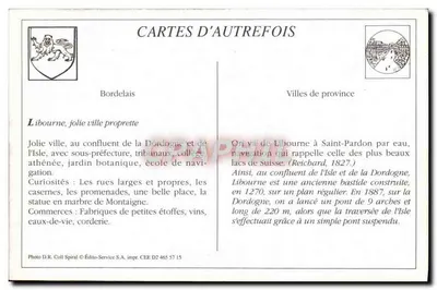 Libourne - Les Allées de la République — wydawca Bordelais, n° 47 — Rewers