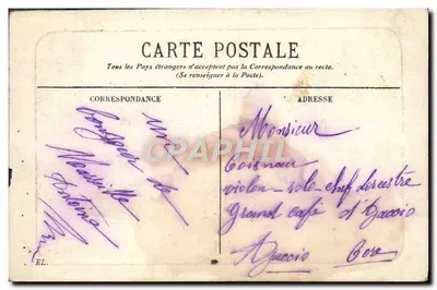 Marseille — Cours Belsunce — éditeur 'C. L. P. & Cie' — Verso