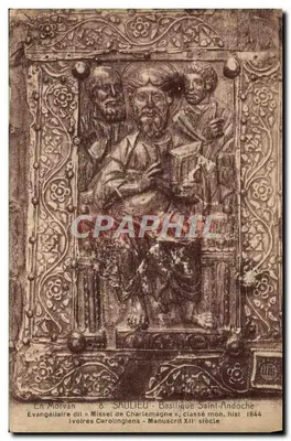 Basílica de São Andoache — Evangelho dito « Missal de Carlos Magno », manuscrito do século XII — SAULIEU