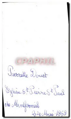 Nossa Senhora da Natividade — Santa Maria e o Menino Jesus — editor Normand Fillet, n° de série P.C. S.773 — Verso