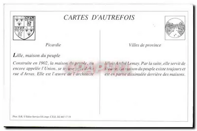 Lille. A Casa do Povo — editor L.V.5C, n° 3007 — Verso