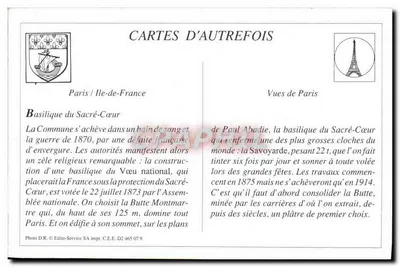 Paris — O Sagrado Coração — T.M.K. n°57 — Verso