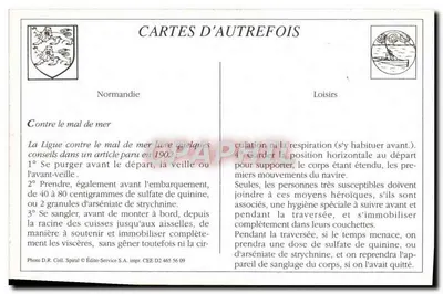 TROUVILLE — Partida do navio de Le Havre — Coleção AD — Verso