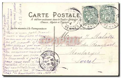 Paryż — Instytut Pasteura. Chemia Biologiczna — P. Marmuse, Paryż, nr 166 — Rewers