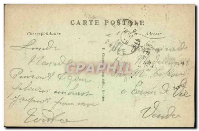 NANTES — El Castillo (Lado Norte) — F. Chapel imp.-editor Nantes — Reverso